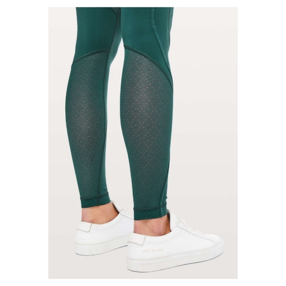 Lululemon Wunder Under High-Rise Tight - Mesh - 28" - Royal Emerald - Picture 9 of 10
